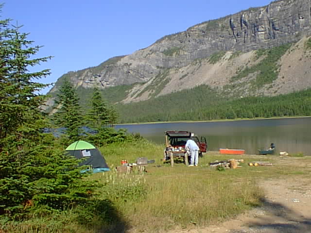 Camp Site finally after a bone-shakin` ride!